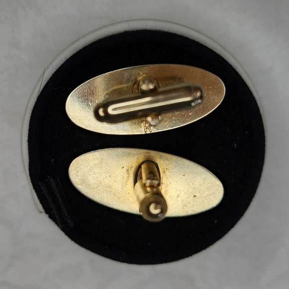 Vintage 70s Topaz Comet Cufflinks - Picture 4 of 5
